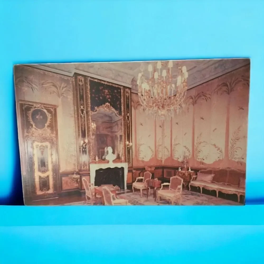 Vizcaya Postcard Dade County Art Museum Miami Florida Marie Antoinette Salon 70s